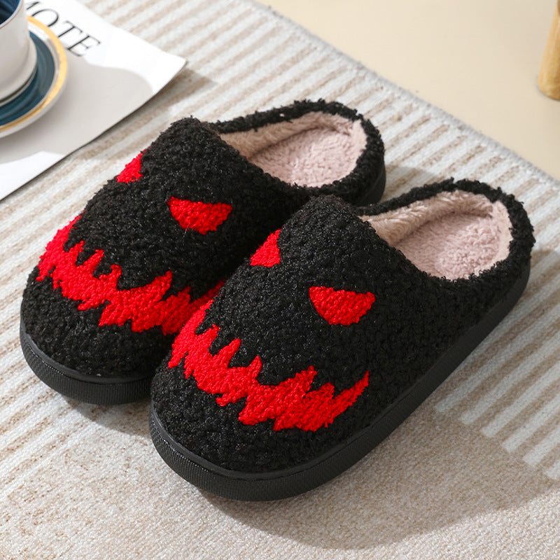 Wholesale Winter Halloween Home Comfortable Thick-soled Warm Indoor Couple Cotton Slippers